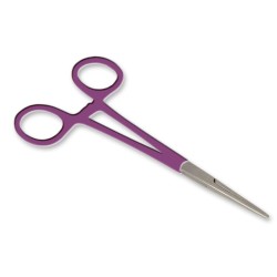 GIMA  PINZA EMOSTATICA RETTA - ANELLI VIOLA - 16 CM