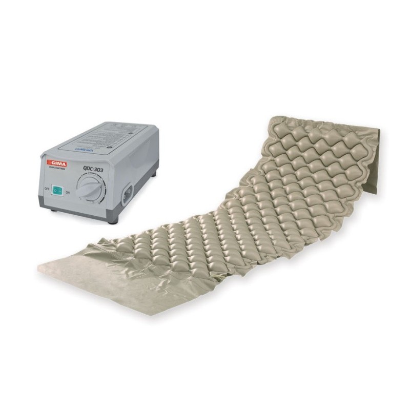 GIMA KIT ANTIDECUBITO MATERASSO A BOLLE CON COMPRESSORE A REGOLAZIONE