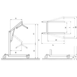 MORETTI SOLLEVAMALATI IDRAULICO SERIE ARKIMED - PORTATA MASSIMA 180 KG