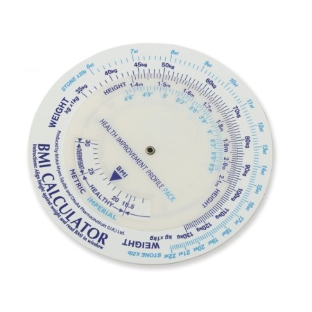 GIMA DISCO CALCOLATORE CON INDICE DI MASSA CORPOREA - CONF 10 PZ.