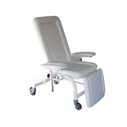 GIMA POLTRONA DONATORI CON RUOTE - MECCANICA - BIANCA