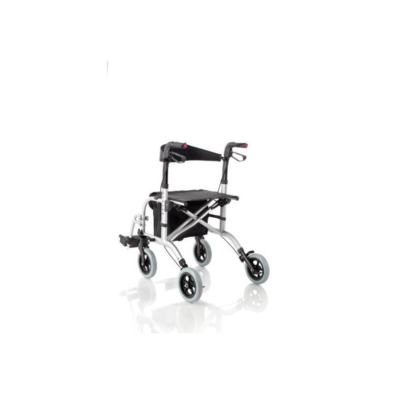 MORETTI ROLLATOR IN ALLUMINIO 4 RUOTE C/SEDILE + PED.