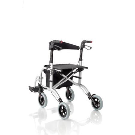 MORETTI ROLLATOR IN ALLUMINIO 4 RUOTE C/SEDILE + PED.