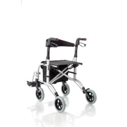 MORETTI ROLLATOR IN ALLUMINIO 4 RUOTE C/SEDILE + PED.
