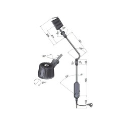 RIMSA LAMPADA ALOGENA DA PARETE SOLESUD 2 - 40.000 LUX