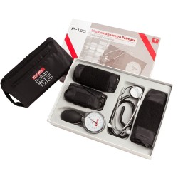 CA-MI SFIGMOMANOMETRO AD ANEROIDE PALMARE CON FONENDOSCOPIO E TRE BRACCIALI