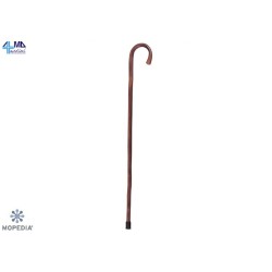 MORETTI BASTONE IN LEGNO DI CASTAGNO NATURALE CON MANICO CURVO - UOMO - 92CM