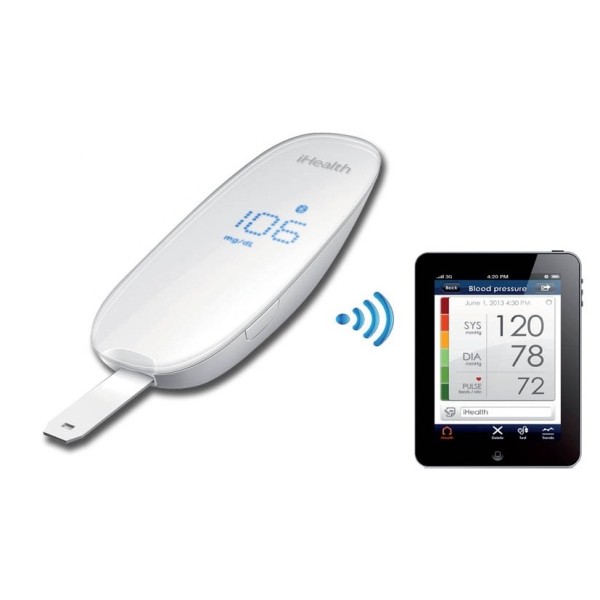 iHEALTH GLUCOMETRO WIRELESS BG5 + 10 STRISCE + 10 LANCETTE + PUNGIDITO - CON POLIZZA SANITARIA RBM SALUTE