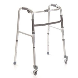 MORETTI DEAMBULATORE PIEGHEVOLE CON 2 PUNTALI E 2 RUOTE PIROETTANTI