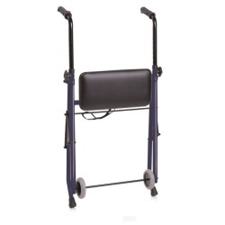 MORETTI DEAMBULATORE ROLLATOR PIEGHEVOLE IN ACCIAIO VERNICIATO - 2 RUOTE CON SEDUTA - NETTUNO