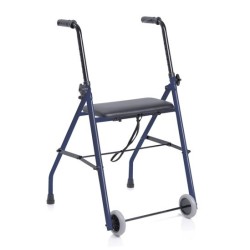 MORETTI DEAMBULATORE ROLLATOR PIEGHEVOLE IN ACCIAIO VERNICIATO - 2 RUOTE CON SEDUTA - NETTUNO
