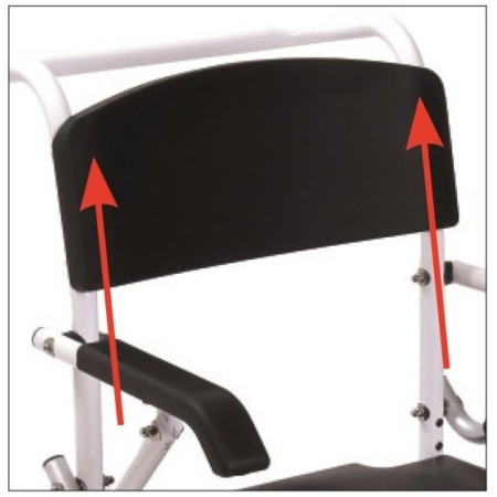 MORETTI SEDIA COMODE PER WC E PER DOCCIA - IMBOTTITURA IN PU