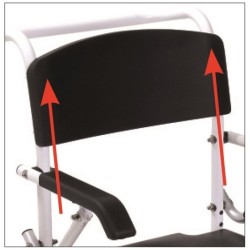 MORETTI SEDIA COMODE PER WC E PER DOCCIA - IMBOTTITURA IN PU