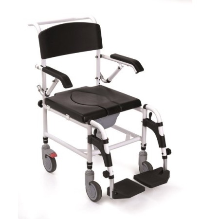 MORETTI SEDIA COMODE PER WC E PER DOCCIA - IMBOTTITURA IN PU