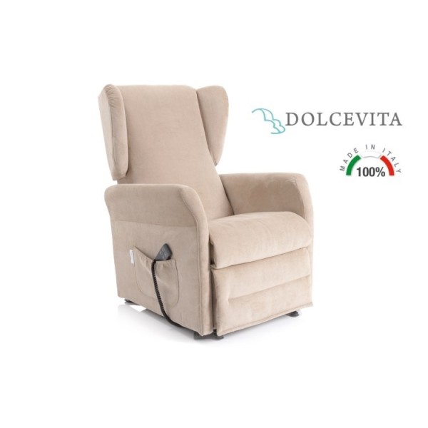 MORETTI POLTRONA ELEVABILE DOLCEVITA - CON 2 MOTORI, FUNZIONE RELAX E METTINPIEDI