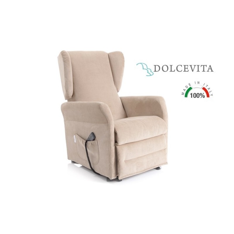 MORETTI POLTRONA ELEVABILE DOLCEVITA - CON 2 MOTORI, FUNZIONE RELAX E METTINPIEDI