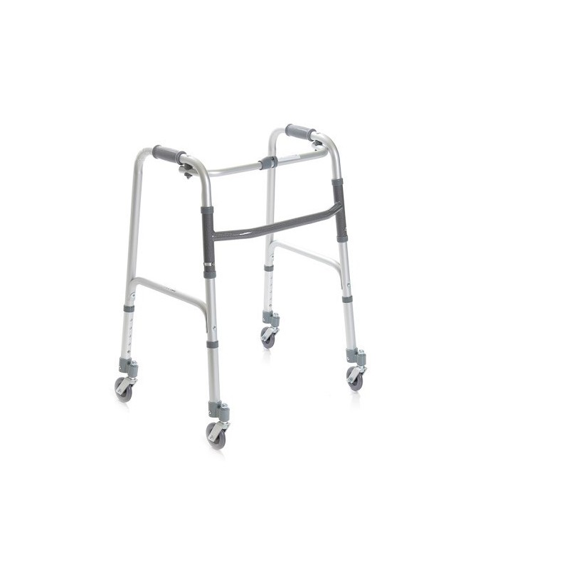 MORETTI DEAMBULATORE PIEGHEVOLE CON 4 RUOTE PIROETTANTI