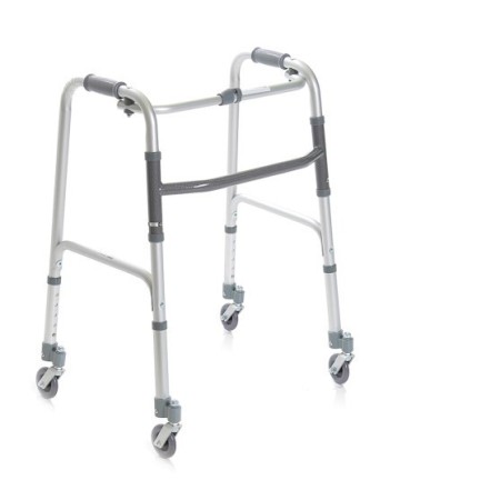 MORETTI DEAMBULATORE PIEGHEVOLE CON 4 RUOTE PIROETTANTI