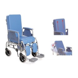 MORETTI SEDIA COMODA IN ACCIAIO VERNICIATO SERIE KOMODA - CON SCHIENALE RECLINABILE - RUOTE Ø 20 CM - SEDUTE DIVERSE