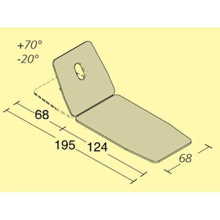 GIMA LETTINO ELETTRICO BRUXELLES - BLU - 68CM - 200KG