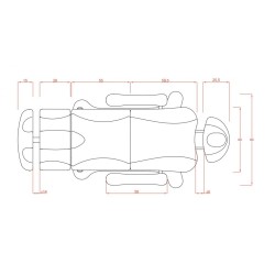 WEELKO POLTRONA PER CENTRI ESTETICI GIREVOLE A 240° - ELETTRICA CON 3 MOTORI - POGGIAPIEDI REGOLABILE (TEMPO)