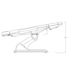 WEELKO POLTRONA PER CENTRI ESTETICI GIREVOLE A 240° - ELETTRICA CON 4 MOTORI - POGGIAPIEDI REGOLABILE (TEMPO)
