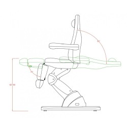 WEELKO POLTRONA PER CENTRI ESTETICI CON POGGIAPIEDI REGOLABILE - ELETTRICA CON 3 MOTORI - 2 COLORI (FRONT)