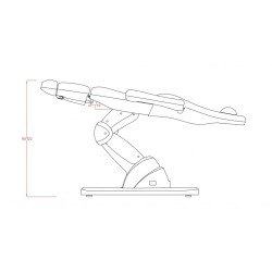 WEELKO POLTRONA PER CENTRI ESTETICI CON POGGIAPIEDI REGOLABILE - ELETTRICA CON 3 MOTORI - 2 COLORI (FRONT)