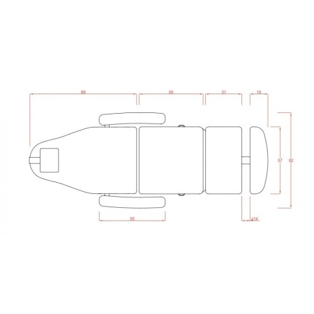 WEELKO POLTRONA PER CENTRI ESTETICI CON POGGIAPIEDI REGOLABILE - ELETTRICA CON 3 MOTORI - 2 COLORI (FRONT)