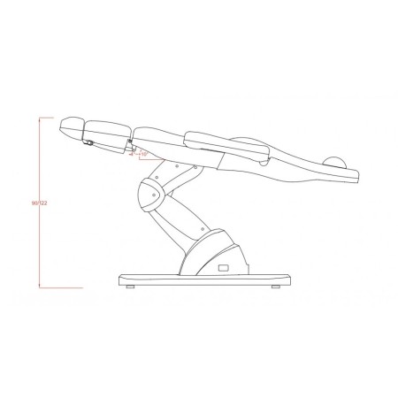 WEELKO POLTRONA PER CENTRI ESTETICI CON POGGIAPIEDI REGOLABILE - ELETTRICA CON 4 MOTORI - 2 COLORI (FRONT)