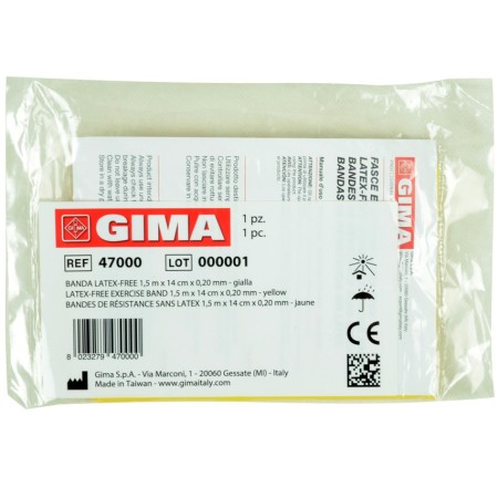 GIMA BANDA LATEX-FREE 1,5 m x 14 cm x 0,20 mm - GIALLA