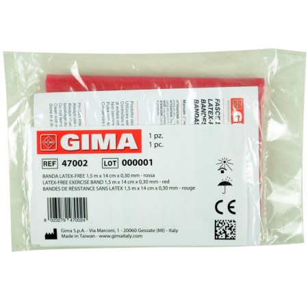 BANDA LATEX-FREE 1,5 Mx 14 CMx 0,30 MM- ROSSA