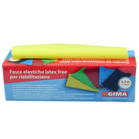 GIMA BANDA LATEX-FREE 5,5 M x 14 CM x 0,20 MM- GIALLA
