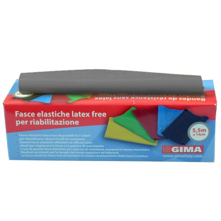 GIMA BANDA LATEX-FREE 5,5 M x 14 CM x 0,40 MM- NERO