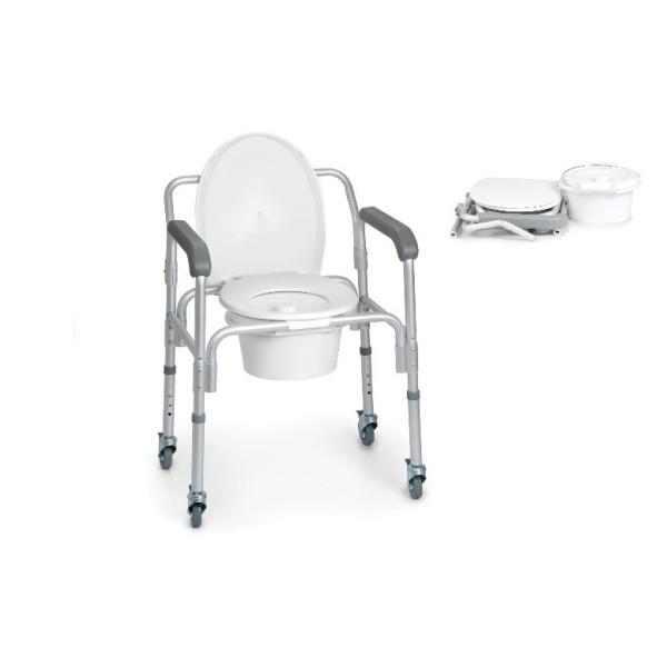 MORETTI SEDIA COMODA 4 FUNZIONI IN UNA - SMONTABILE SU RUOTE