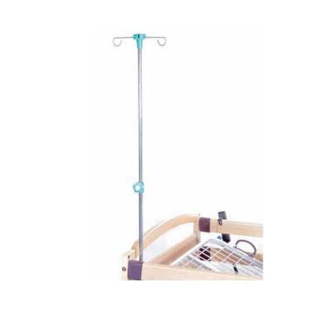 GIMA ASTA FLEBO A 2 GANCI PER BARELLA PROFESSIONALE/BARELLA PROFESSIONALE RX  CON SPONDE E PORTABOMBOLA