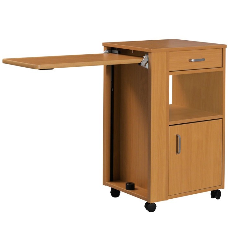 COMODINO IN LEGNO CON VASSOIO ESTRAIBILE PER LETTO A 4 SEZIONI BASSO - ELETTRICO