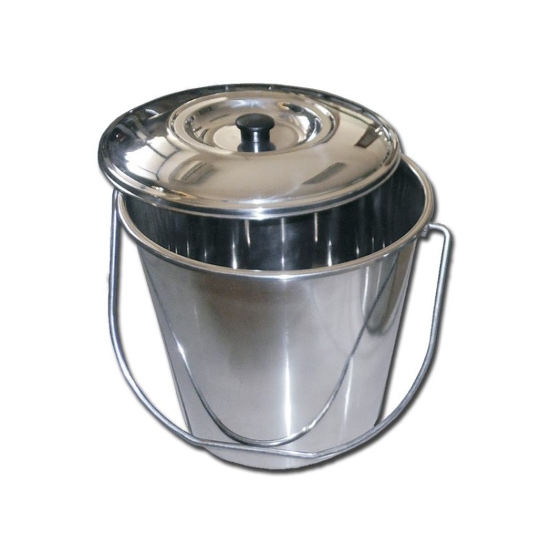 GIMA CESTINO ACCIAIO INOX CON COPERCHIO- 12 LITRI