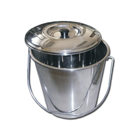 GIMA CESTINO ACCIAIO INOX CON COPERCHIO- 12 LITRI