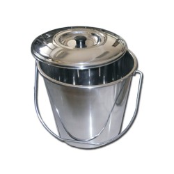 GIMA CESTINO ACCIAIO INOX CON COPERCHIO- 12 LITRI