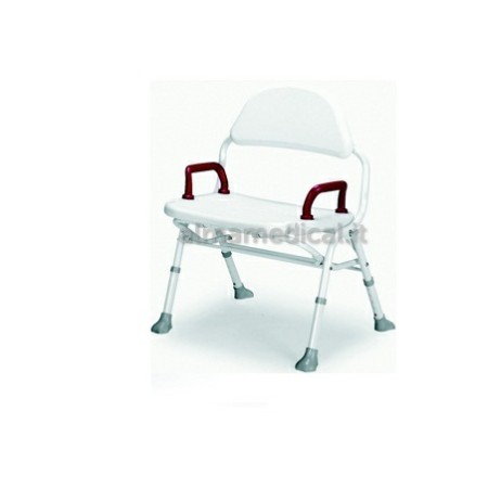 MORETTI SEDIA PER DOCCIA PIEGHEVOLE CON SPALLIERA