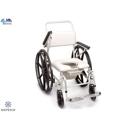 MORETTI SEDIA PER WC E DOCCIA AD AUTOSPINTA - IMBOTTITURA IN PVC