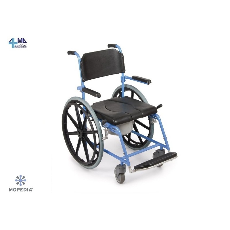 MORETTI SEDIA COMODA PER WC E DOCCIA AD AUTOSPINTA - IMBOTTITURA IN PU