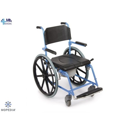 MORETTI SEDIA COMODA PER WC E DOCCIA AD AUTOSPINTA - IMBOTTITURA IN PU