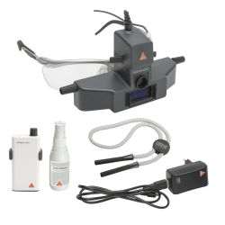 HEINE OFTALMOSCOPIO INDIRETTO HEINE SIGMA 250 MONTATO SU S-FRAME, CON MPACK LL E TRASFORMATORE A RETE