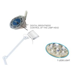 GIMA LAMPADA HYRIDIA A 7 LED CON BRACCIO FLESSIBILE - SU CARRELLO