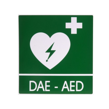 GIMA CARTELLO SEGNALATORE AED 34X36 CM IN ALLUMINIO